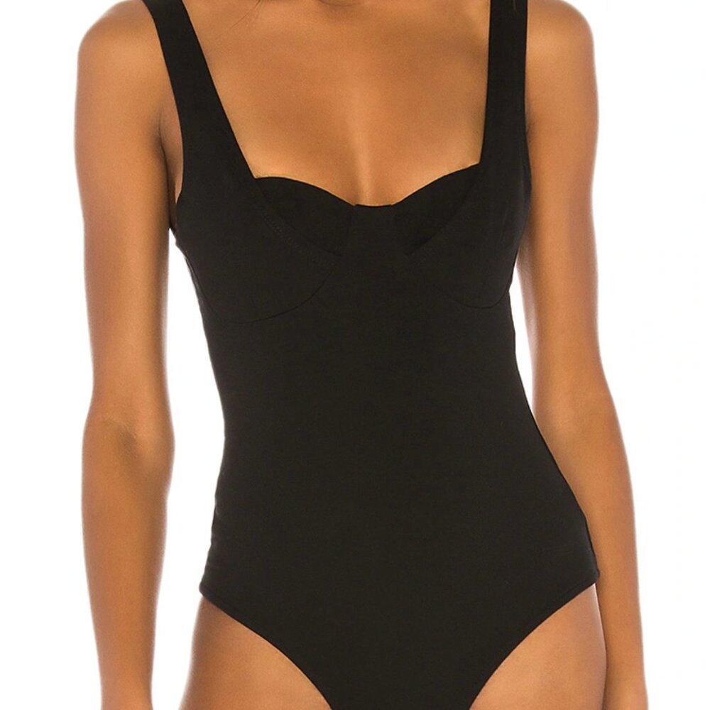 Lovers + Friends Black Bodysuit